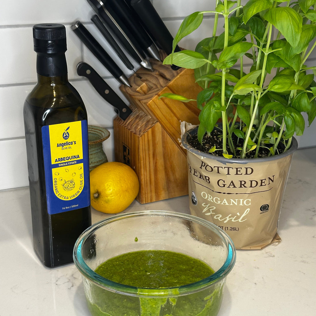 Pistachio Pesto with Arbequina Olive Oil
